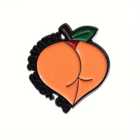 Cheeky Peach Bum Comical Pins - Picture 9 of 9